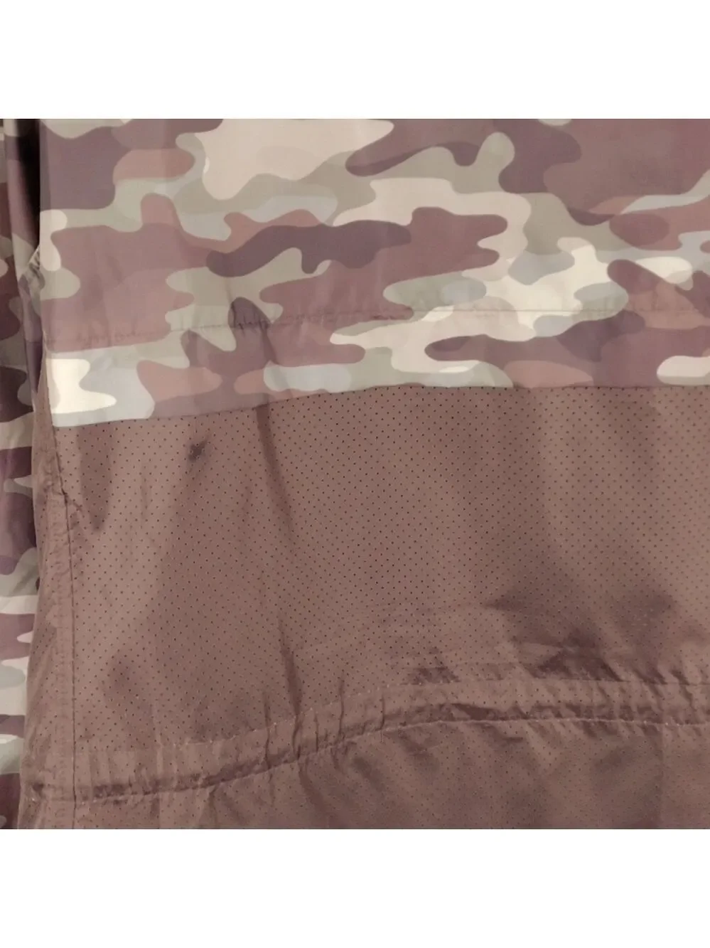 Eddie Bauer Rose Multicolored Camo Long Sleeve Hood Zip Up Light Rain Jacket